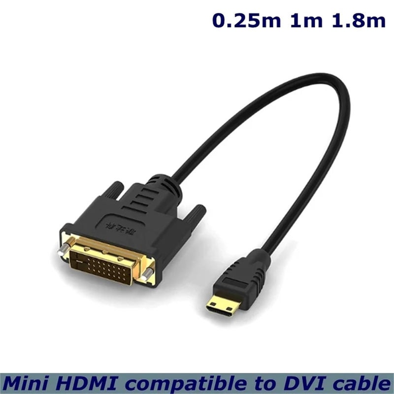 Mini HDMI Compatible to DVI 24+1 Public Connection Mini HDMI Compatible to DVI High-Definition Connection Cable 0.3m-1.8m(1m) - Image 2