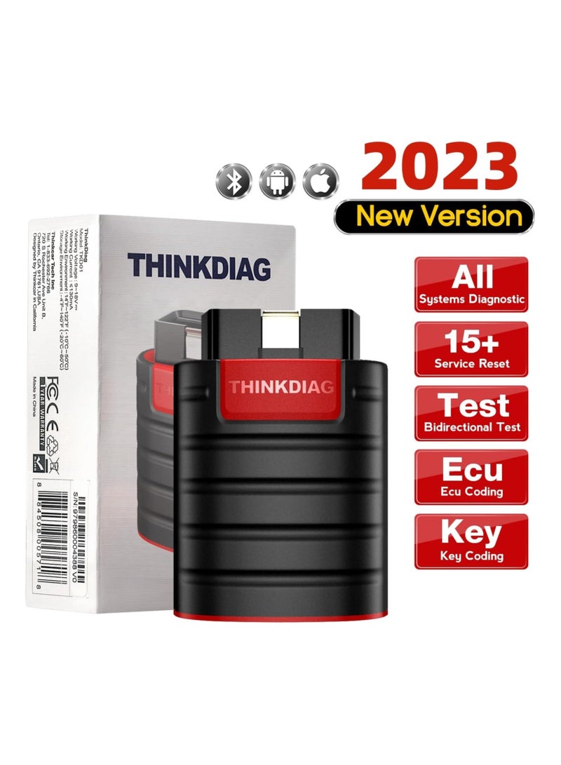 Advanced OBD2 Bidirectional Scanner with Bluetooth, All-System Bidirectional Scan Tool for OE-Level Diagnostics, ECU Coding, 15+ Functions and 1 Year Free Updates, Compatible with iPhone and Android.