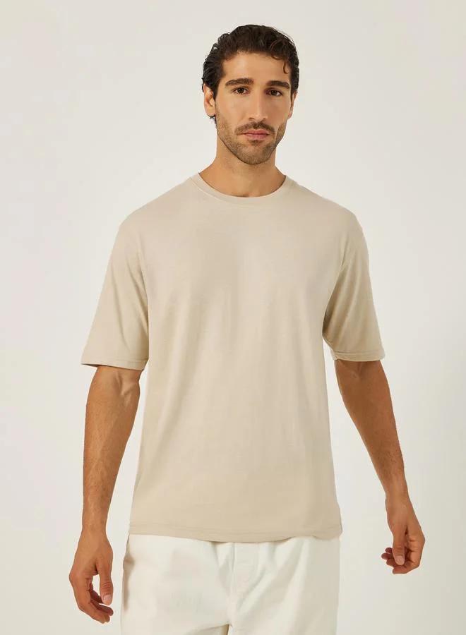 Styli Japanese Text Back Print Oversized T-Shirt