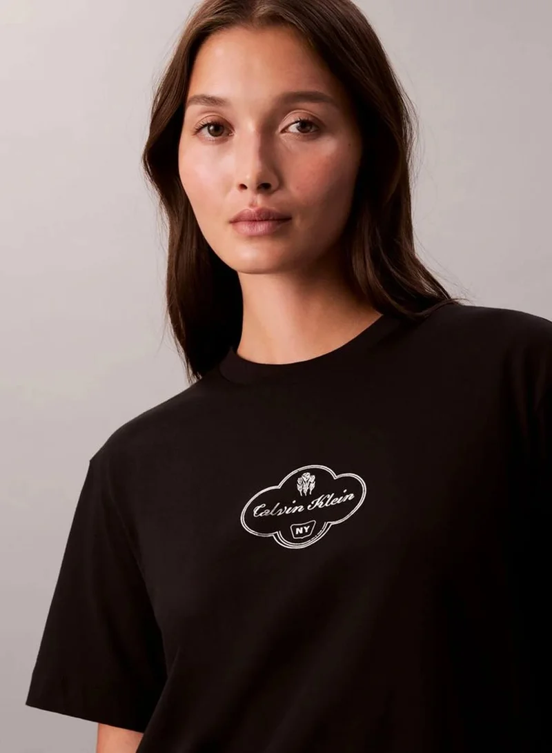 Calvin Klein Jeans Cocktail Logo Graphic Boxy T-Shirt