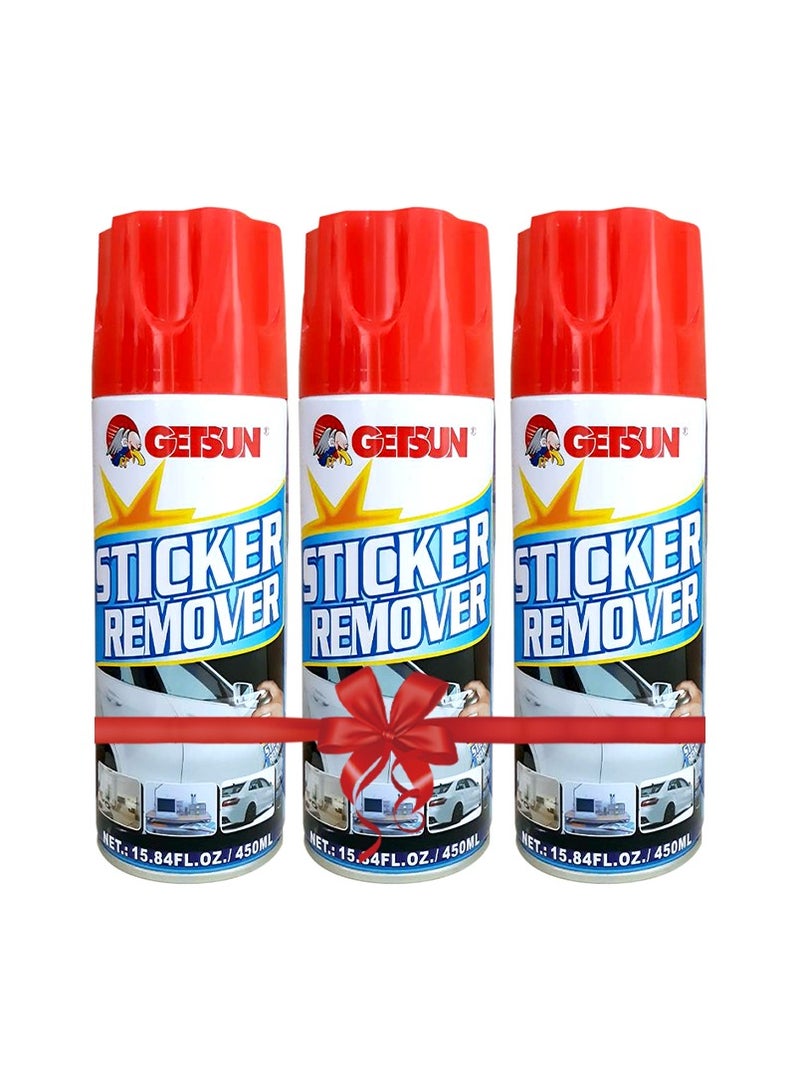 GETSUN Combo Offer - Buy 3PC GETSUN Car Sticker Remover Spray 450 ml - Image 1