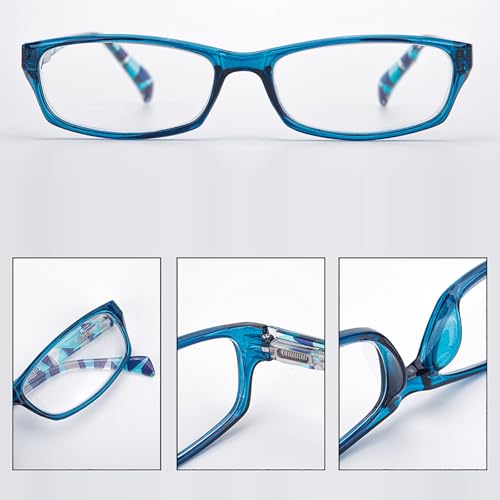 LANLANG 5-Pack Reading Glasses for Women, Blue Light Blocking Eyeglasses with Spring Hinge, 5 fashion colors, Anti Eyestrain, +1.75 diopters - Image 4