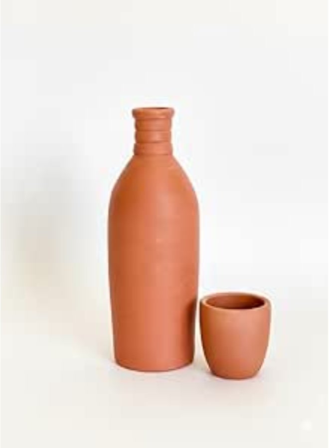 زجاجه فخاريه مع كوب - Image 1