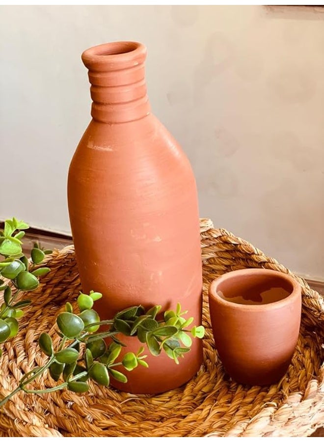 زجاجه فخاريه مع كوب - Image 2