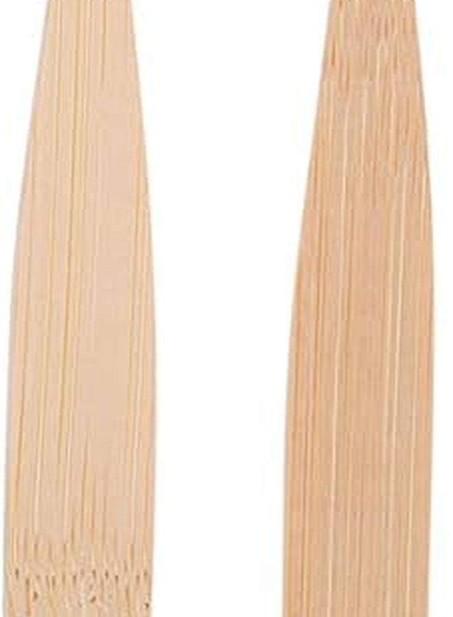 Natural Bamboo Toothbrush 2 Pack Soft Bristles Wide Head Ergonomic Design for Adults - Image 1