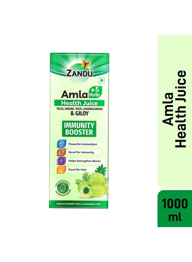 Zandu Amla + 5 Herbs Health Juice | Ayurvedic Immunity Booster | Powerful Antioxidant | Good for Bones and Hair |No Added Sugar (1000ml) - Image 2