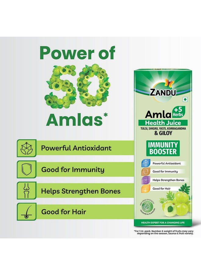 Zandu Amla + 5 Herbs Health Juice | Ayurvedic Immunity Booster | Powerful Antioxidant | Good for Bones and Hair |No Added Sugar (1000ml) - Image 5