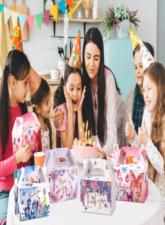 Giiffu Butterfly Party Favor Boxes with Handles - 24 Pack Paper Candy Treat Boxes for Birthday, Baby Shower, Wedding, Goodie Cookie Snacks Gift Box, 6.3 x 3.5 x 3.5 Inch - Image 5