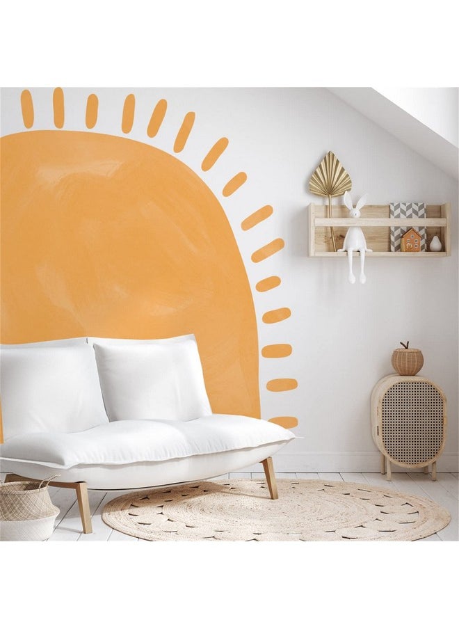 Easma - Sun Wall Decal Large Wall Decal Nursery Wall Decals Vinyl Wall Art Sticker Fabric Peel And Stick Headboard Wall Sticker For Kids Bedroom Living Room Playroom Sunshine Wall Art Decor - Image 1