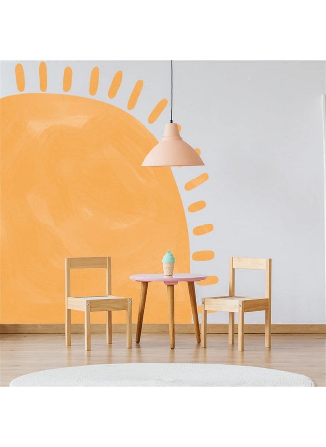 Easma - Sun Wall Decal Large Wall Decal Nursery Wall Decals Vinyl Wall Art Sticker Fabric Peel And Stick Headboard Wall Sticker For Kids Bedroom Living Room Playroom Sunshine Wall Art Decor - Image 1