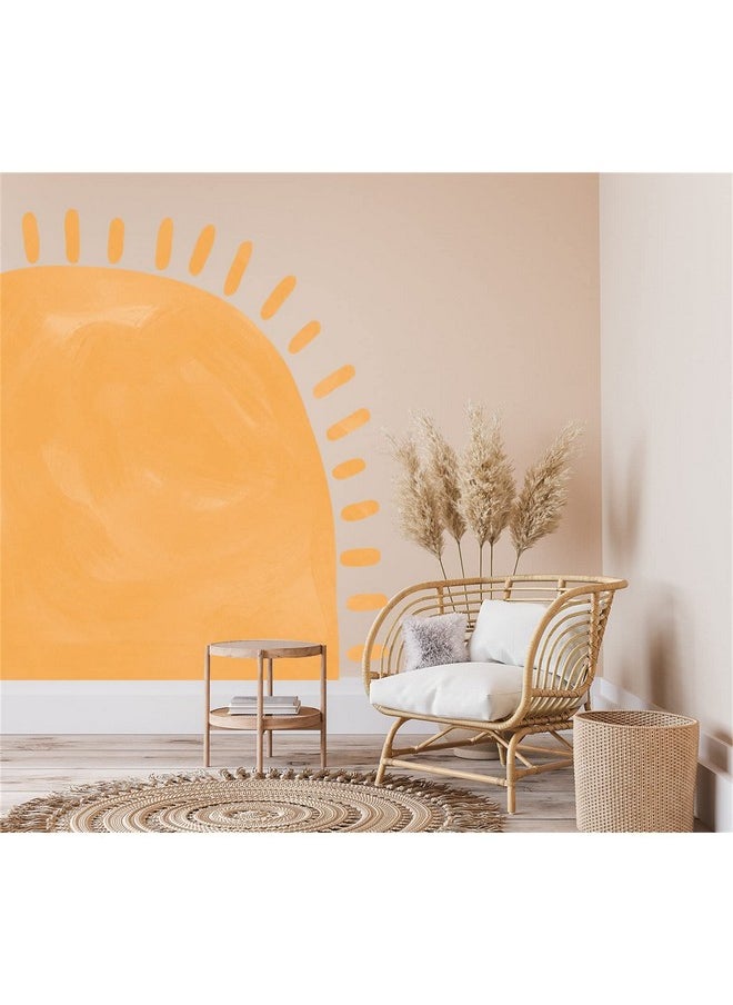 Easma - Sun Wall Decal Large Wall Decal Nursery Wall Decals Vinyl Wall Art Sticker Fabric Peel And Stick Headboard Wall Sticker For Kids Bedroom Living Room Playroom Sunshine Wall Art Decor - Image 1