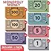 oreven Play Money Compatible for Monoply Money 60 Each Bill Denomination Mixed Colors 1 5 10 20 50 100 and 500 3 Set - Image 3