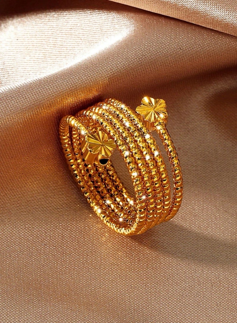 GOLDMAX 21k Gold Plated Ring For Women One Size With Gift Box - Image 2