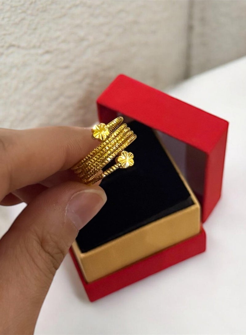 GOLDMAX 21k Gold Plated Ring For Women One Size With Gift Box - Image 1