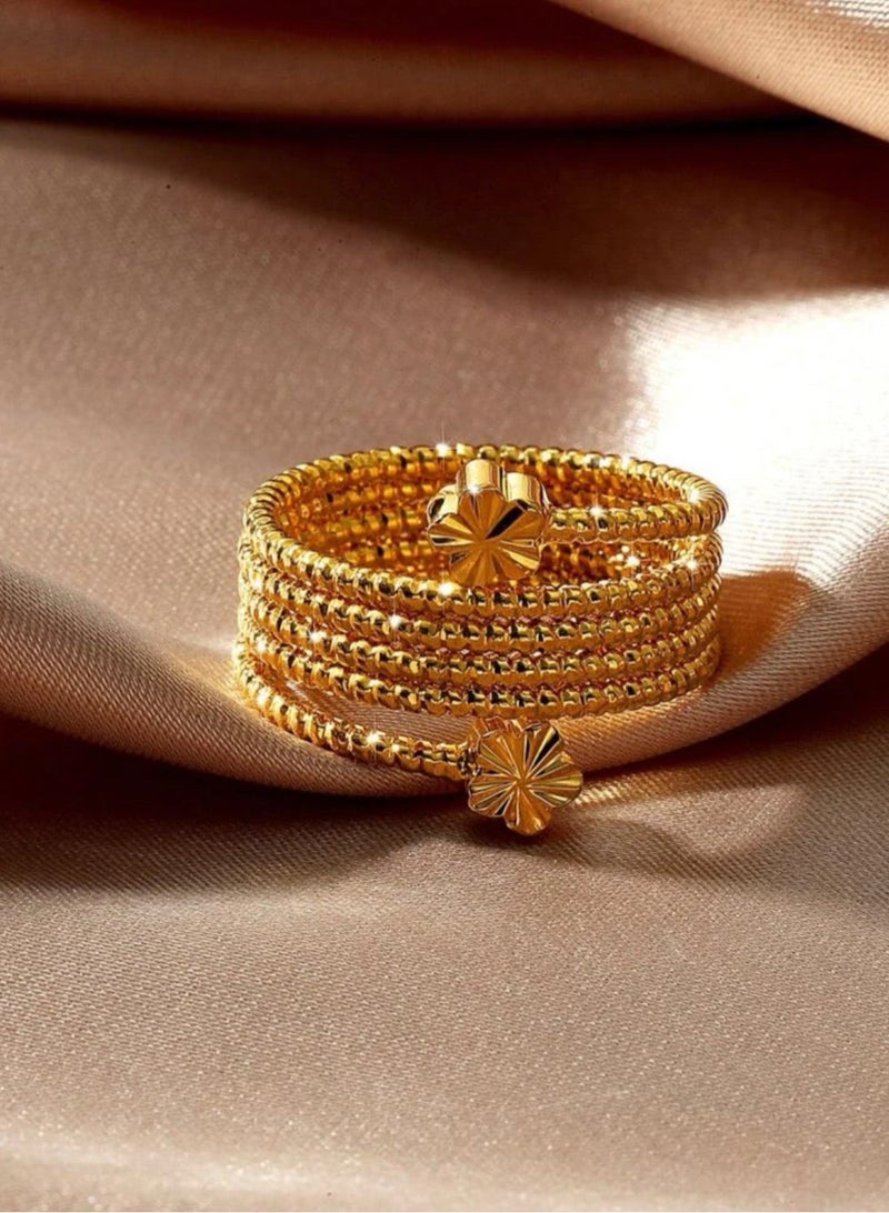 GOLDMAX 21k Gold Plated Ring For Women One Size With Gift Box - Image 3