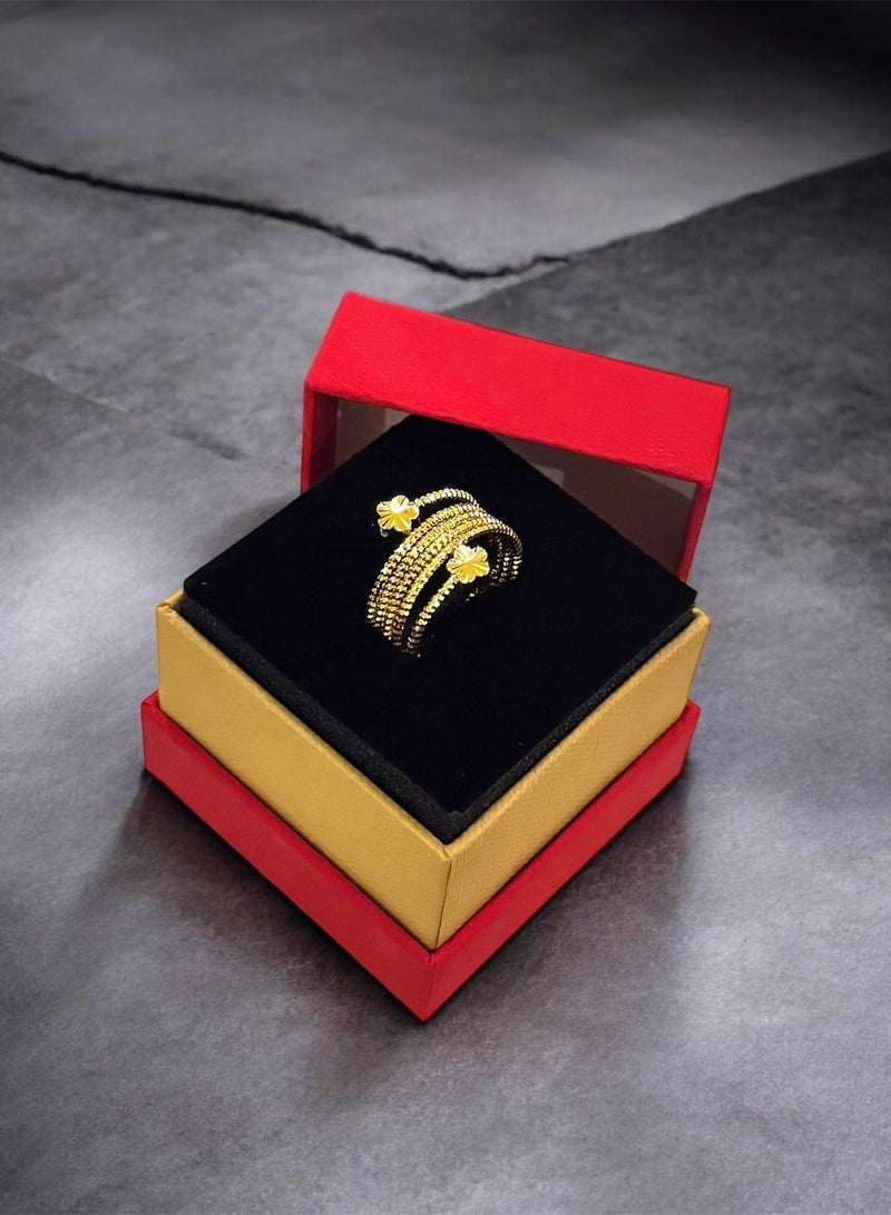 GOLDMAX 21k Gold Plated Ring For Women One Size With Gift Box - Image 4