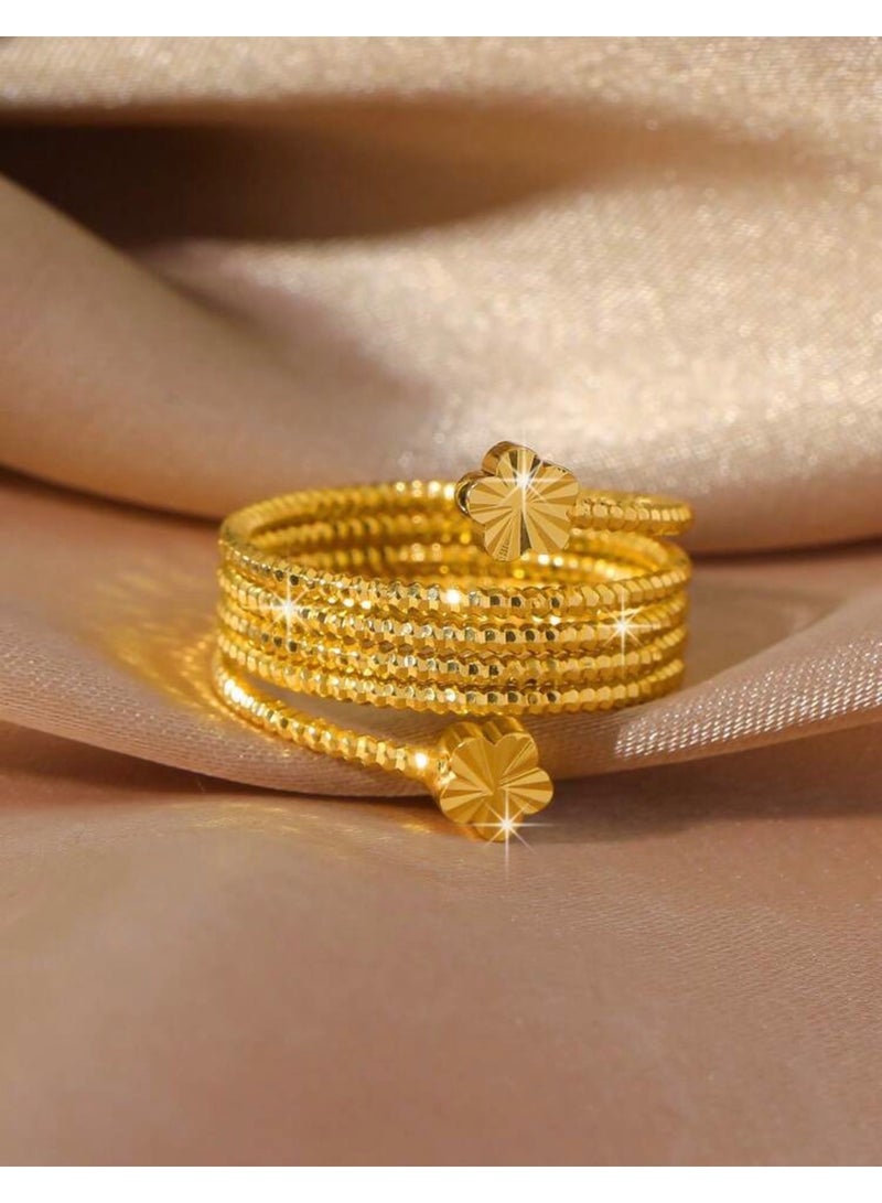 GOLDMAX 21k Gold Plated Ring For Women One Size With Gift Box - Image 3