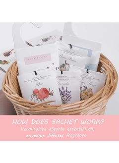 erorex Gardenia Sachet 1Box 12Pcs Scented Sachets Air Freshener For Drawer And Closet Long Lasting Sachets Bags Drawer Deodorizers Fresh Scents Home Fragrance Sachet For Lover Home Car Fragrance Product  - Image 2