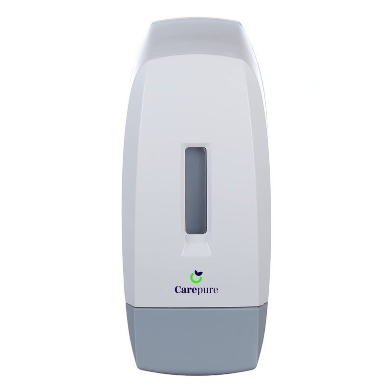Carepure Manual Liquid Soap Dispenser Wall Mounted Manual Shampoo Shower Gel Soap Hand Sanitizer Plastic Liquid Soap Dispenser 500 ML White - Image 1
