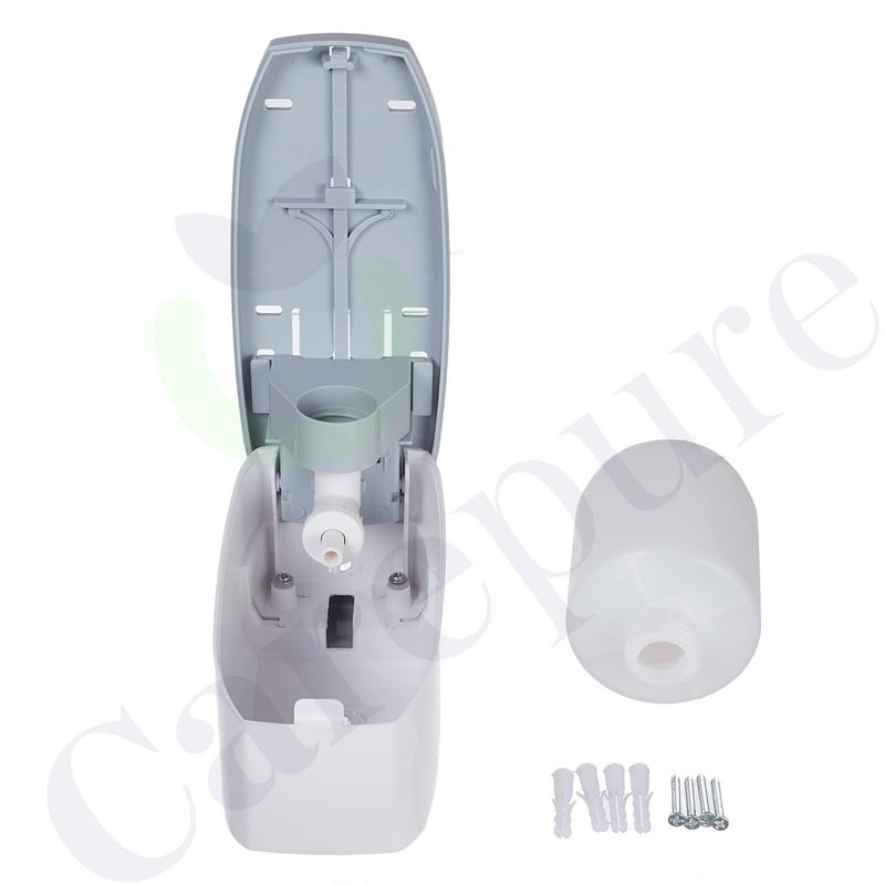 Carepure Manual Liquid Soap Dispenser Wall Mounted Manual Shampoo Shower Gel Soap Hand Sanitizer Plastic Liquid Soap Dispenser 500 ML White - Image 5