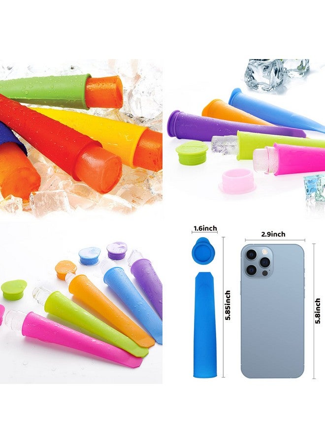 Ouddy Popsicles Molds, 8 Pack Multi Colors Popsicle Maker with Lids for Kids, Baby Popsicle Molds for DIY, Frozen Silicone Popsicle Bags Ice Pop Mold for Popsicles/Yogurt Sticks/Jelly/Chocolates - Image 2
