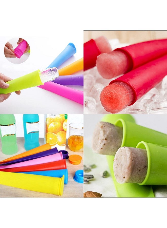 Ouddy Popsicles Molds, 8 Pack Multi Colors Popsicle Maker with Lids for Kids, Baby Popsicle Molds for DIY, Frozen Silicone Popsicle Bags Ice Pop Mold for Popsicles/Yogurt Sticks/Jelly/Chocolates - Image 3