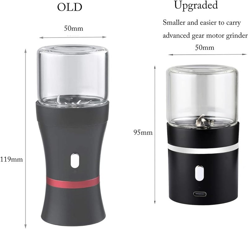 AiTURE Upgraded Mini Electric Grinder Spice Smart Herb 400 mAh with 50ml Jar,Easy to Carry(Grinder) - Image 2