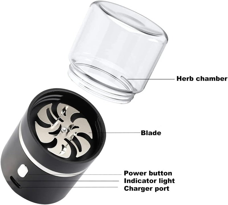 AiTURE Upgraded Mini Electric Grinder Spice Smart Herb 400 mAh with 50ml Jar,Easy to Carry(Grinder) - Image 3