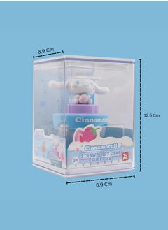 MODI Cinnamoroll Cute Collectible Figure – Kawaii Sanrio Character Desk Decor, Mini Toy for Kids & Fans, Adorable Anime-Inspired Gift, Pastel Aesthetic Room Decor, Strawberry Cake Surprise - 9cm  - Image 3