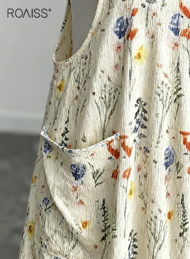 رويس فستان نسائي كاجوال بمقاس كبير بحمالات قابلة للتعديل للارتداء اليومي - Image 5