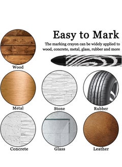 Y&D Lumber Crayons Bulk Wax Tire Marker,24 Pcs Drawing ,Create Bold and Lasting Marks for Marking on Metal Wood Carton Ceramics Glass Plastic, 3.94 x 0.55 Inch (Black)  - Image 5