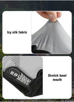 GROIC Fishing Gloves 3 Cut Fingers Flexible Sun Gloves, Lightweight Breathable Fishing Gloves for Photography Fly Fishing Running Hiking Jogging Cycling Walking Kayaking Paddling Driving  - Image 4