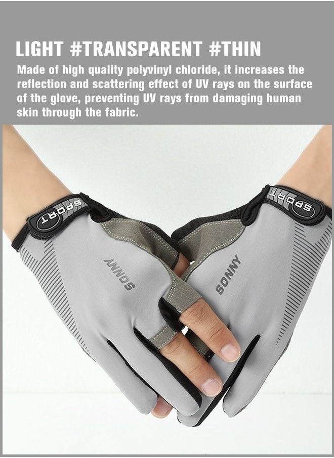 GROIC Fishing Gloves 3 Cut Fingers Flexible Sun Gloves, Lightweight Breathable Fishing Gloves for Photography Fly Fishing Running Hiking Jogging Cycling Walking Kayaking Paddling Driving  - Image 5