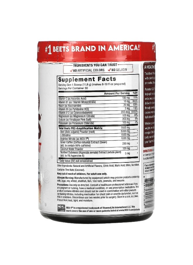 Force Factor Force Factor, Total Beets®, Pre-Workout, Fruit Punch, 12.5 oz (354 g)  - Image 2