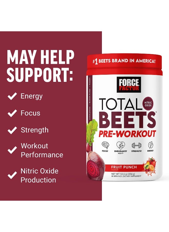 Force Factor Force Factor, Total Beets®, Pre-Workout, Fruit Punch, 12.5 oz (354 g)  - Image 3