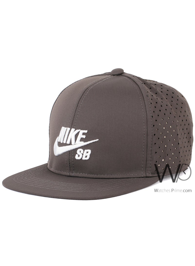 NIKE ORIGINAL Nike Snapback hip hop Cap Gray Color Cotton Hat For Men  - Image 1