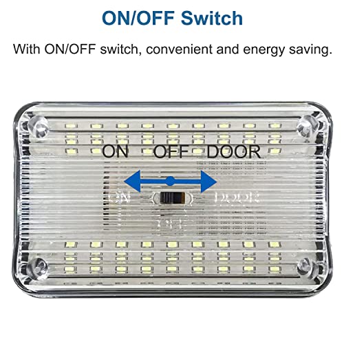 Linkhood 2-pack DC 12V 36 LED Car Truck Vehicle Auto Dome Roof Ceiling Interior Light Lamp White With On/Off Switch for Cars Vans Camper Vans & Taxis - Image 3