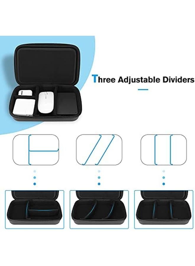 Procases Hard Travel Electronic Organizer Case For Macbook Power Adapter Chargers Cables Power Bank Apple Magic Mouse Apple Pencil Usb Flash Disk Sd Card Small Portable Accessories Bag Black - Image 4