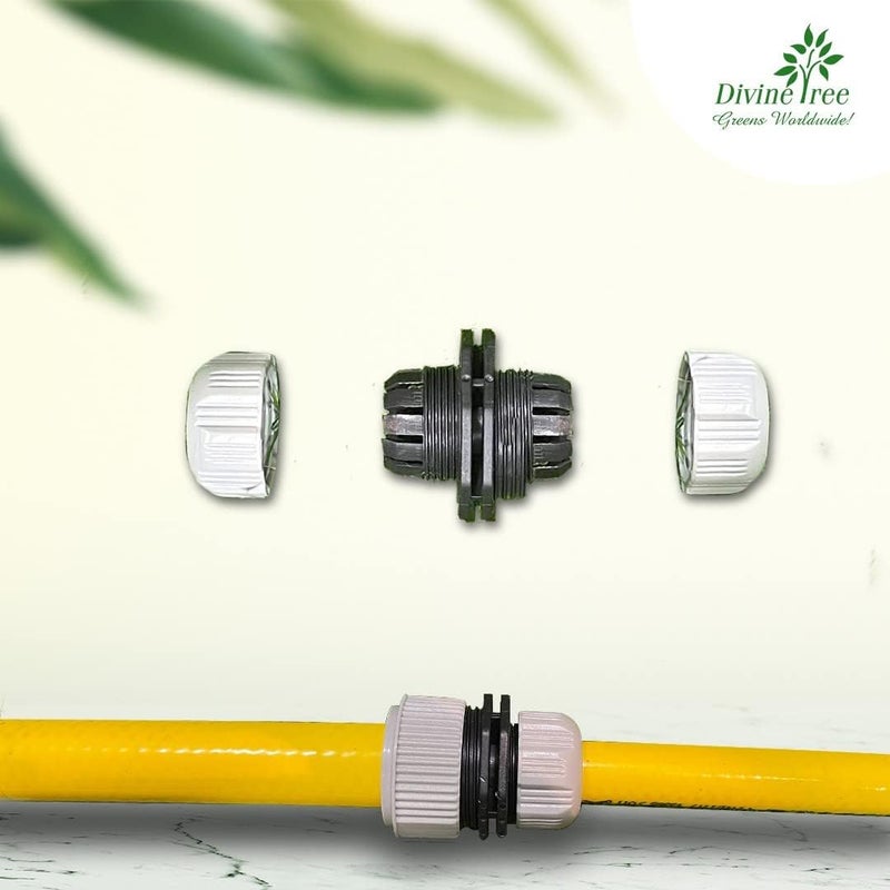 DIVINE TREE موصل خرطوم مياه الحديقة من 1/2 بوصة إلى 1/2 بوصة من ، موصل سريع من أنبوب إلى أنبوب، موصل إصلاح، موصل توصيل أنابيب - Image 3