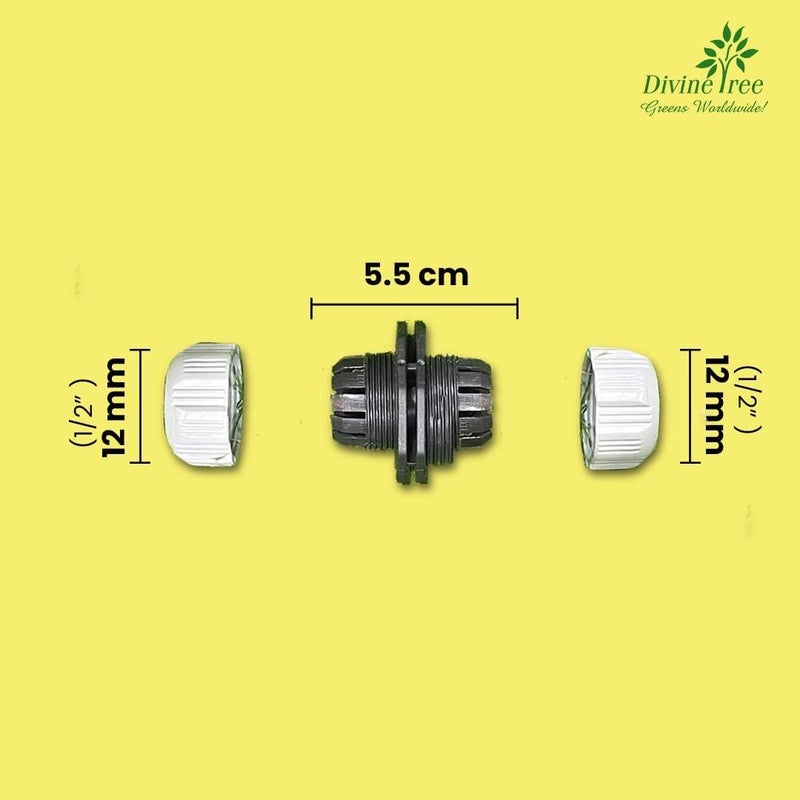 DIVINE TREE موصل خرطوم مياه الحديقة من 1/2 بوصة إلى 1/2 بوصة من ، موصل سريع من أنبوب إلى أنبوب، موصل إصلاح، موصل توصيل أنابيب - Image 2