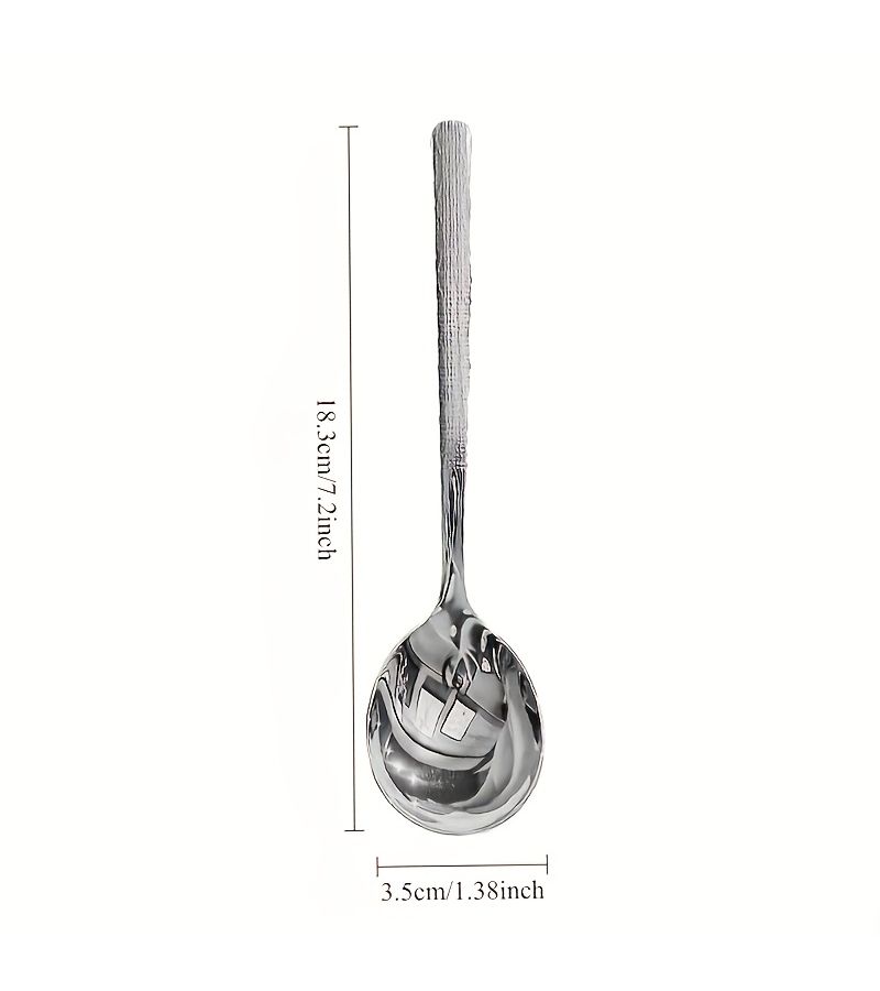 4Pcs Stainless Steel Serving Spoon Large Round With Short Handle And Drain Hole - Image 2