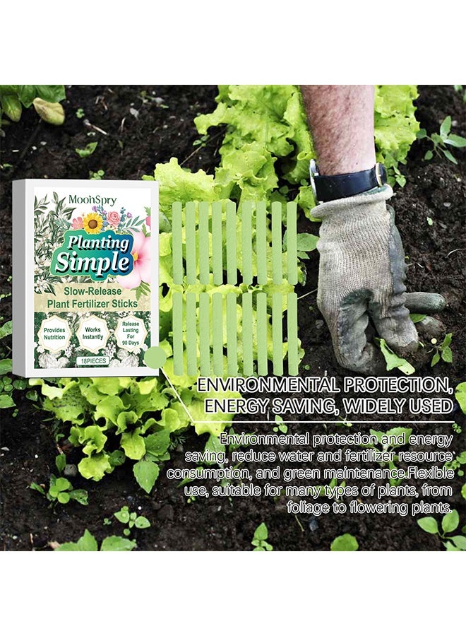 MOONSPRY Slow-Release Plant Fertilizer Sticks，Household Flower Fertilizer, Indoor Plant Food Fertilizer Spikes, Spikes Plant Nutrient for Fruit Trees, Vegetables, Flowers, Medicinal Materials Roots and Tubers 18 pieces - Image 5