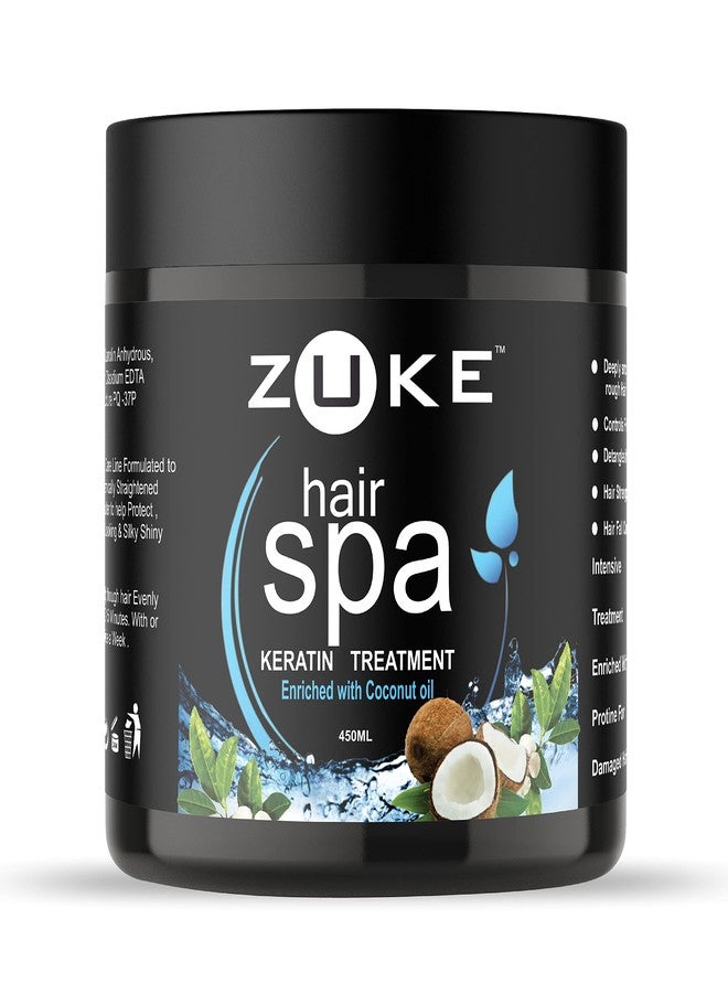 Zuke Hair Spa-450ml | Keratin Treatment Enriched with Cococnut Oil | For Dry Frizzy Hair, Hair Fall Control & Smoothening - Image 1