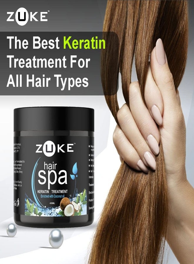 Zuke Hair Spa-450ml | Keratin Treatment Enriched with Cococnut Oil | For Dry Frizzy Hair, Hair Fall Control & Smoothening - Image 4