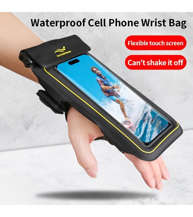 Black Wrist Bag For Mobile Phones Universal Case With Arm Strap Around Neck Or Wrist Compatible With iPhone 17 16 15 14 - Image 5