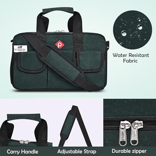 PAHAL Canvas Green Heavy Duty Tool Bag | Tarpaulin Cloth Waterproof Tool Organizer with 16 Pockets | Durable Storage for Electrician, Technician & Plumber - Image 3
