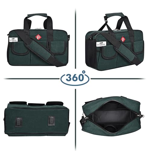 PAHAL Canvas Green Heavy Duty Tool Bag | Tarpaulin Cloth Waterproof Tool Organizer with 16 Pockets | Durable Storage for Electrician, Technician & Plumber - Image 2