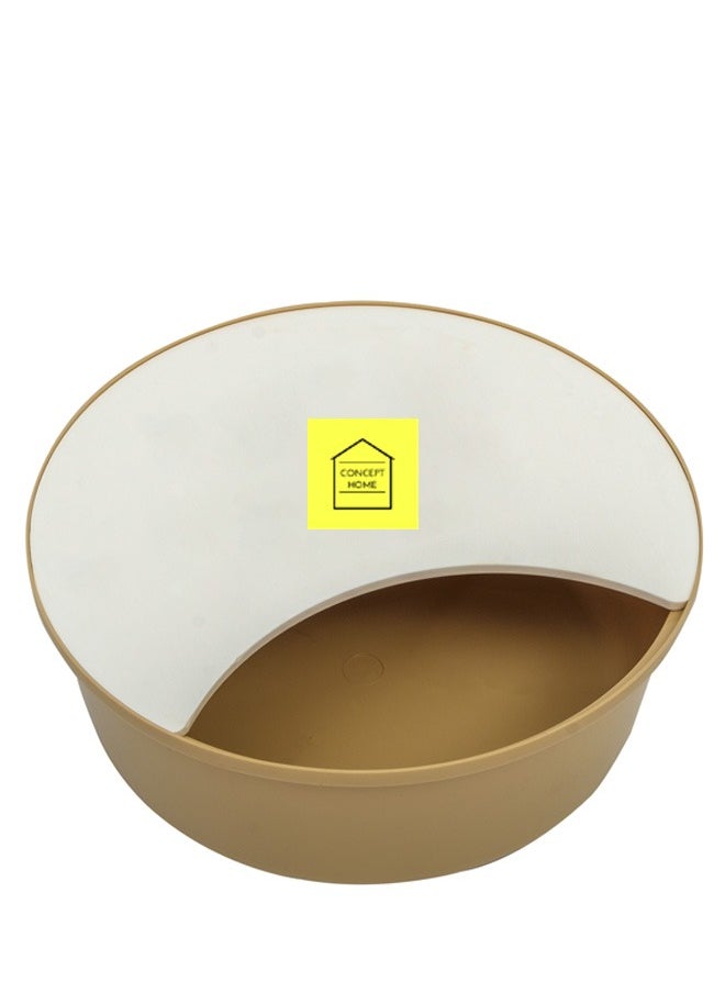 Concept home - 2-in-1 Vegetable Cutting Board with Vegetable Receptacle  Beige/White 29.8x11 cm - Image 1
