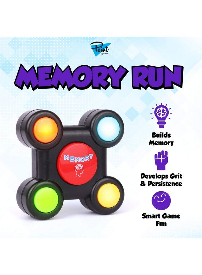 Point Games Memory Run - Electronic Memory Handheld Game with Lights - Competitive Maze Challenge Gameplay -Cognitive Developmental Brain Teaser Puzzle Toy - Kids Ages 6+ - Image 2