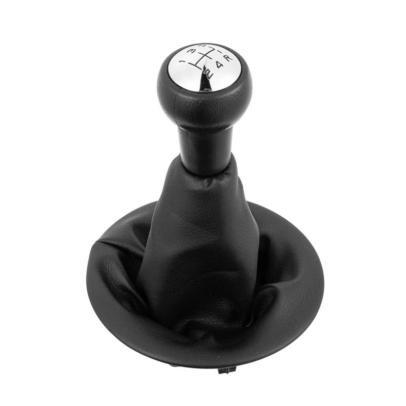 Adapted to Partner(2008-2025) 5-speed PU leather car shift handle Black - Image 4